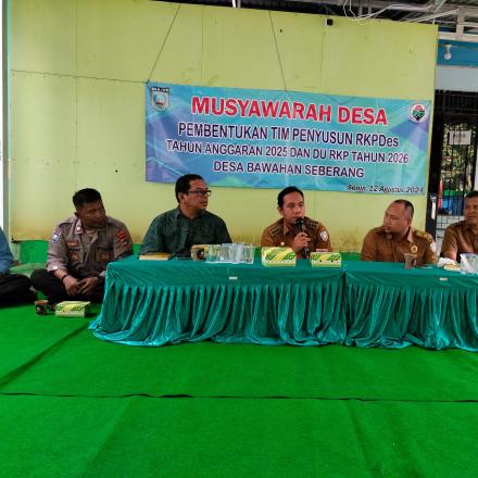 Pemdes Bawahan Seberang Musyawarah Desa pembentukan Tim Penyusun RKPDes Tahun 2025 dan 2026 